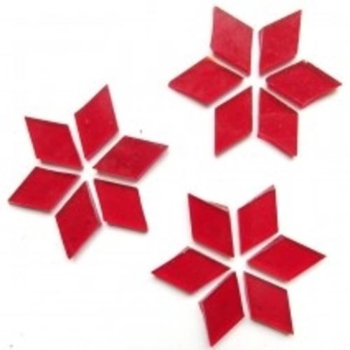 Stained Glass diamonds - Light Red