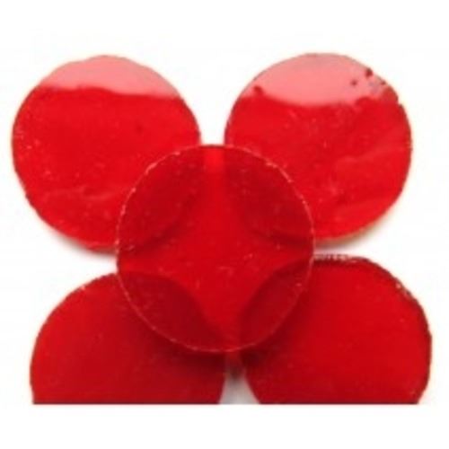 Small Tiffany Circles - Crimson - Set of 5