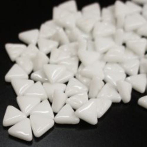 10mm Triangles - 040 Opal White