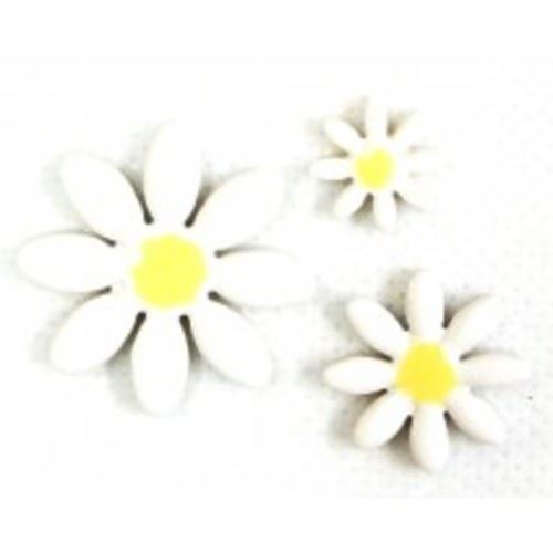 Handmade Shapes - White Daisies: Pack of 3