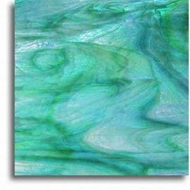Premium Glass - Turquoise Lime Swirl - DISCONTINUED