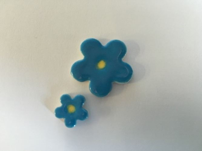 Handmade Shapes - Blue Blossoms: Set of 2