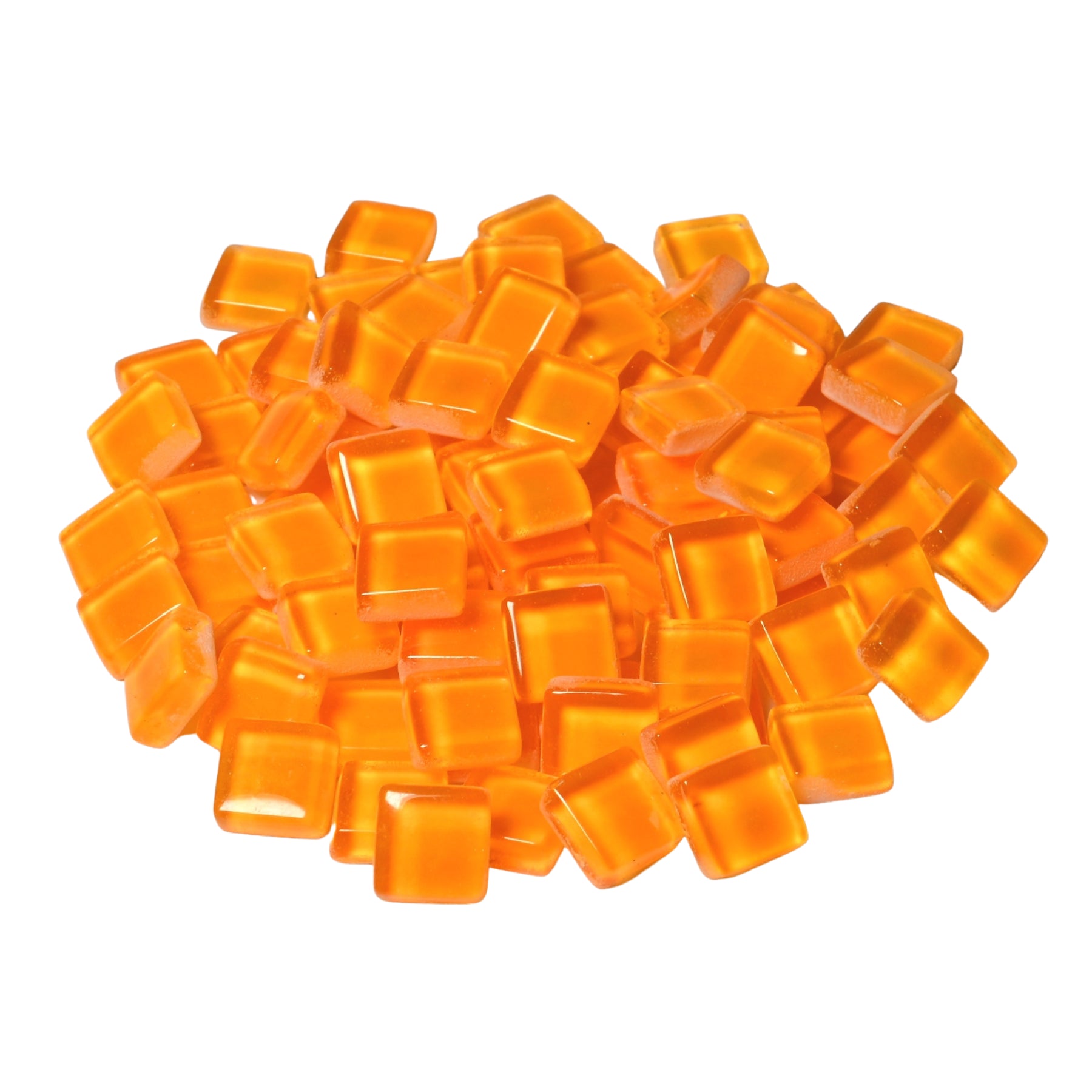 Soft Glass Squares - Orange Glow In The Dark - DISCONTINUED