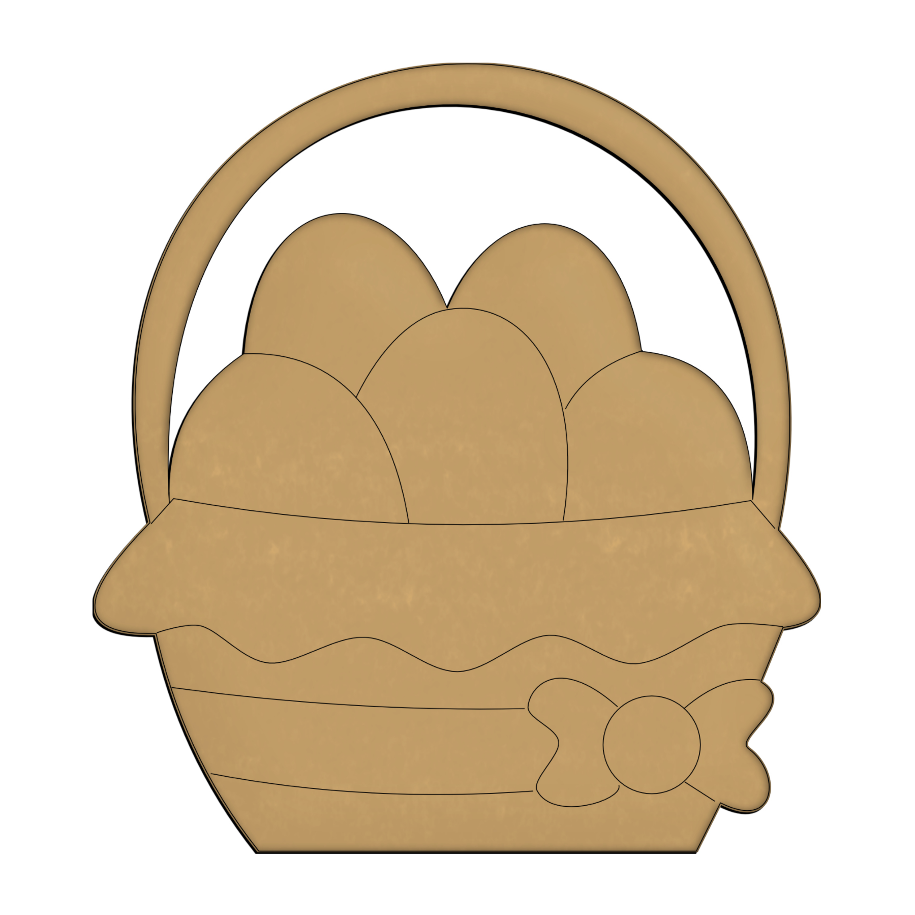 Base MDF - 18.4x20cm Easter Egg Basket