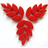 Glass Petals - Bright Red