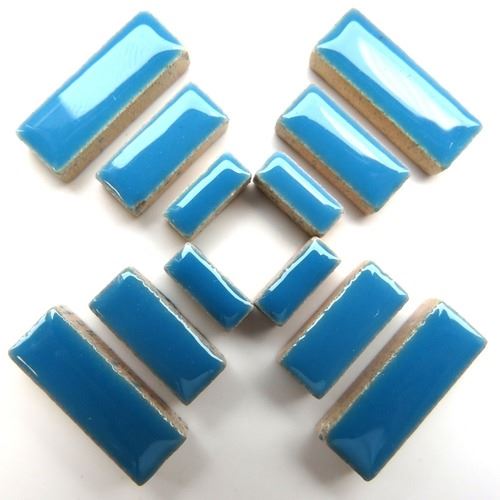Ceramic Rectangles - Thalo Blue H171