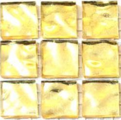 24ct Gold - Gold Wavy 15mm: 1 tile - Piece