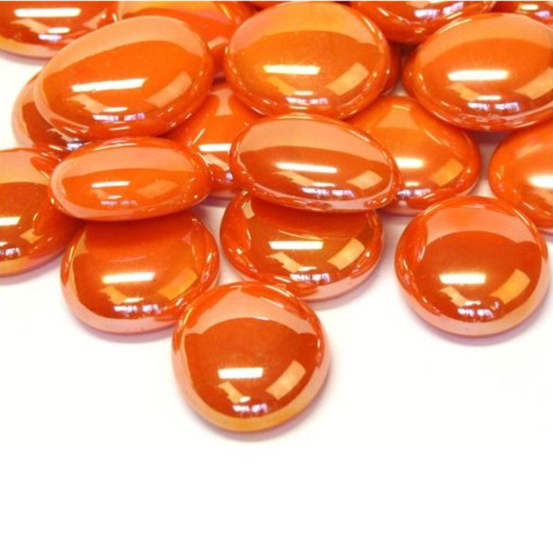 Glass Nuggets - Deep Orange Opalescent